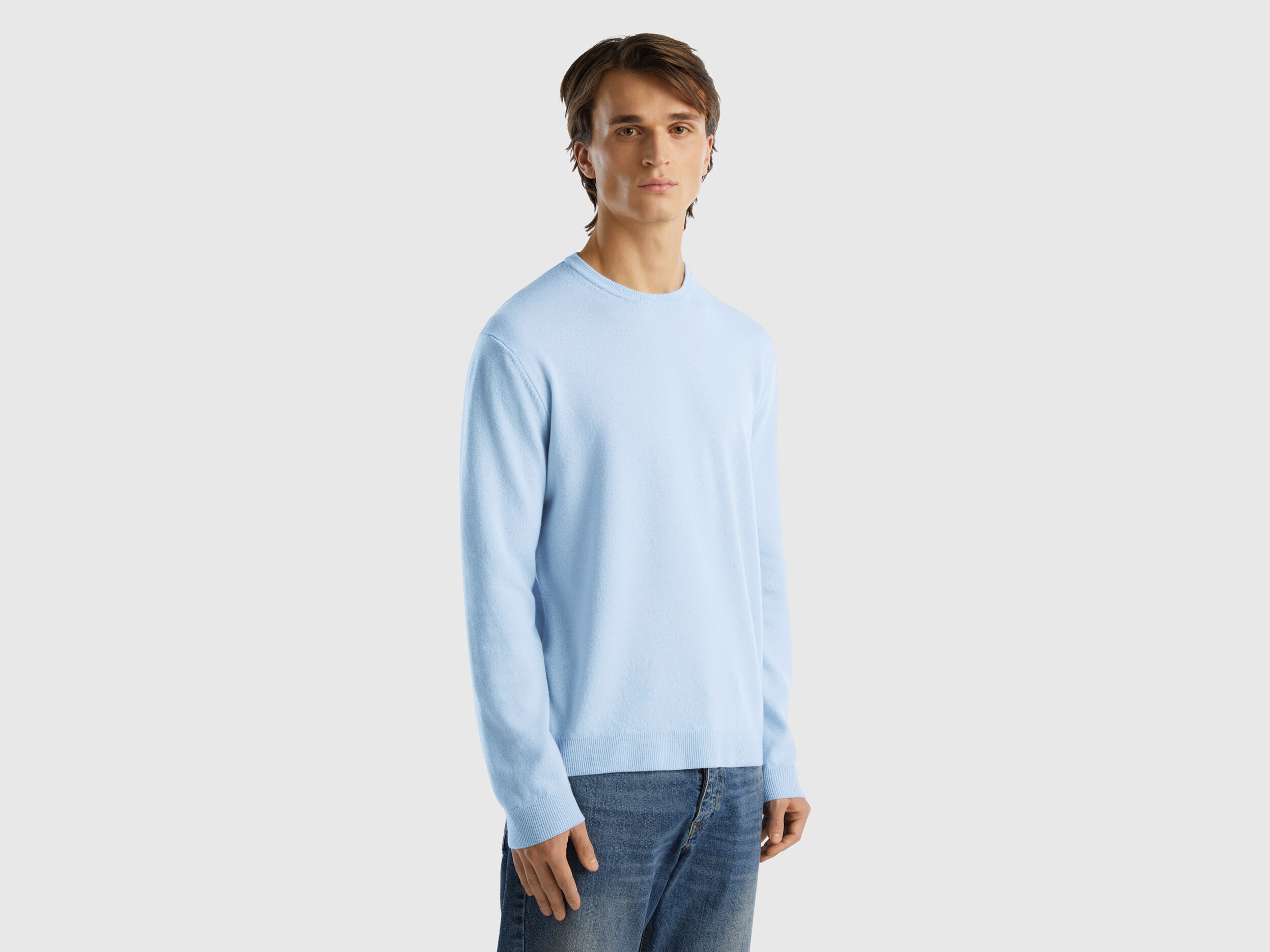 Light blue shop crew neck