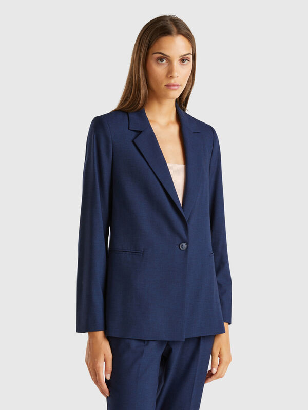 Blazer in stretch viscose blend Women