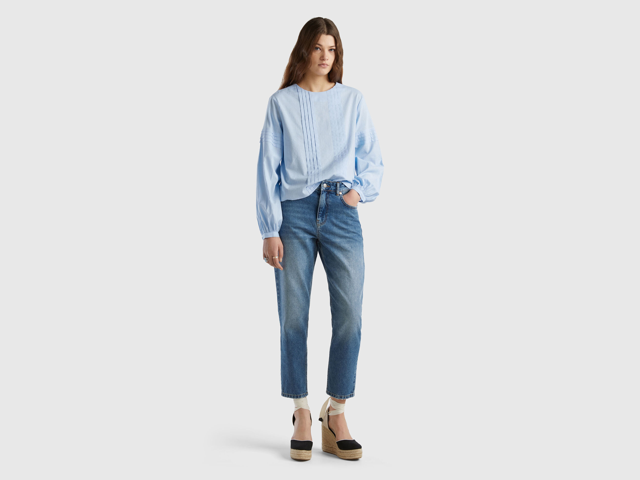 High waisted outlet cropped jeans