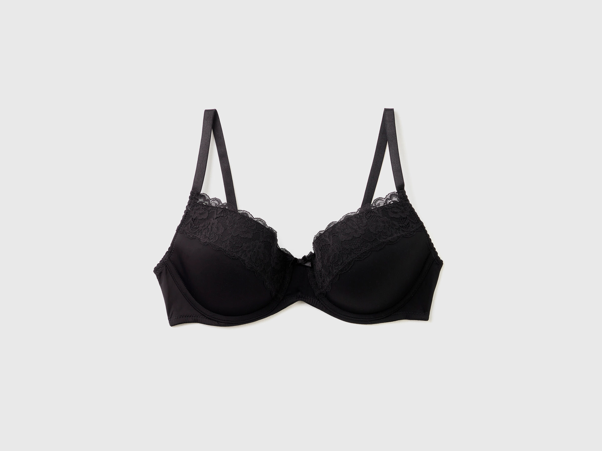 Padded bra with lace and bow image number 3