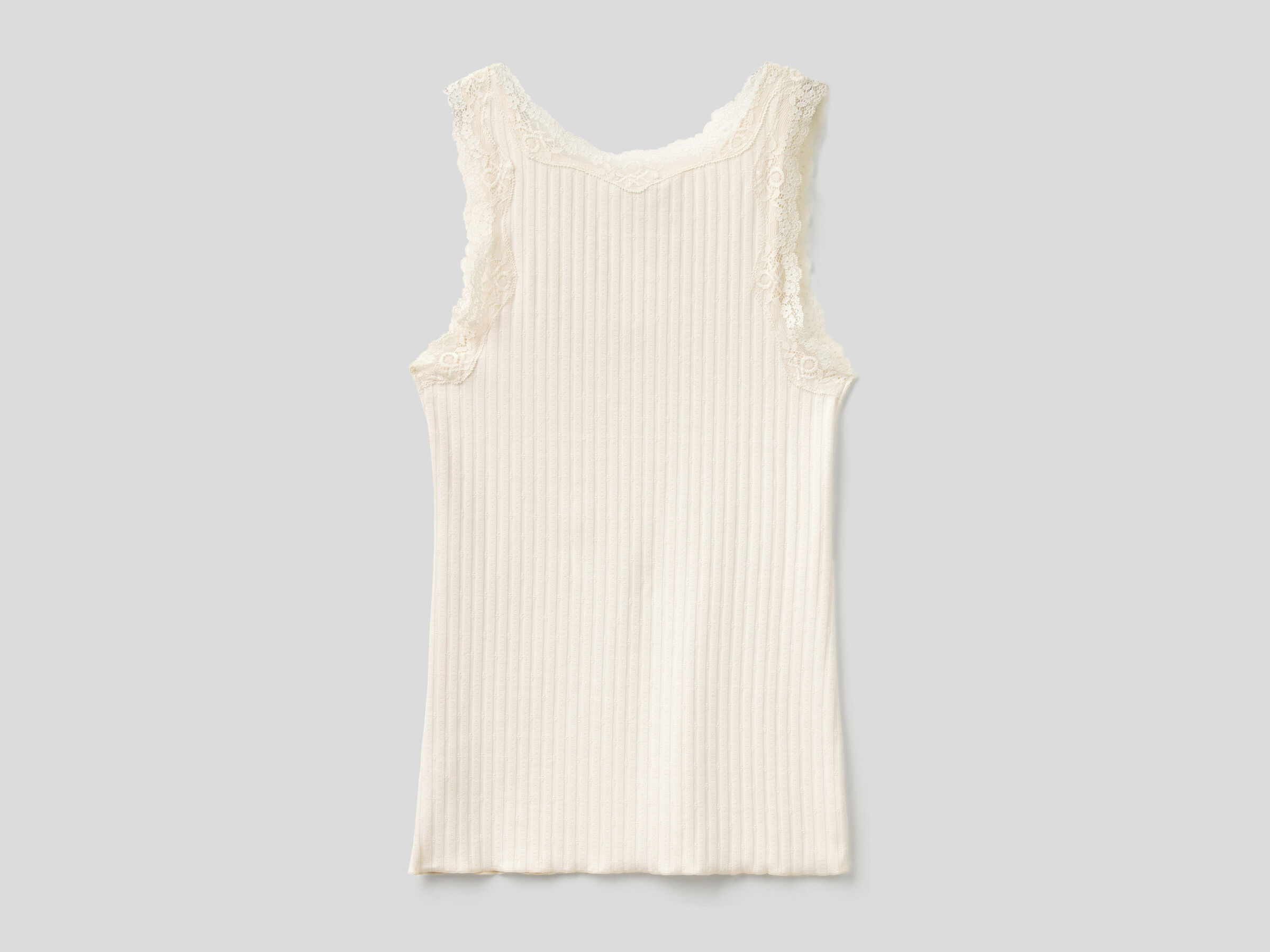 Tank top with lace in Modal® blend image number 4