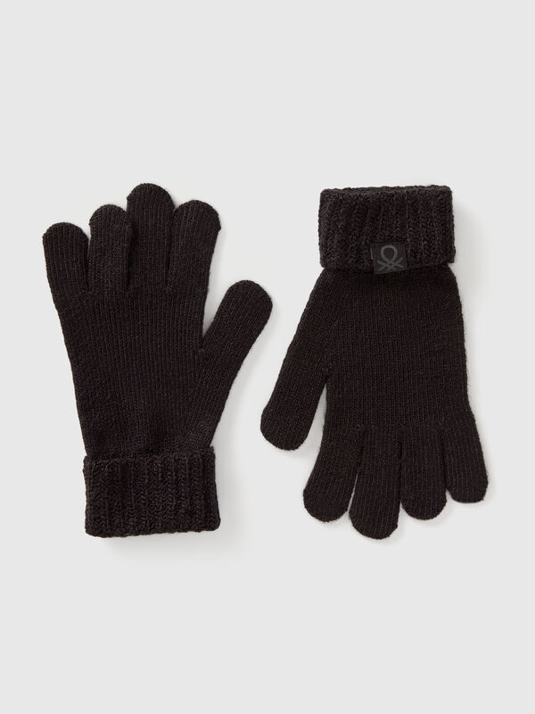 Knit gloves with logo Junior Boy