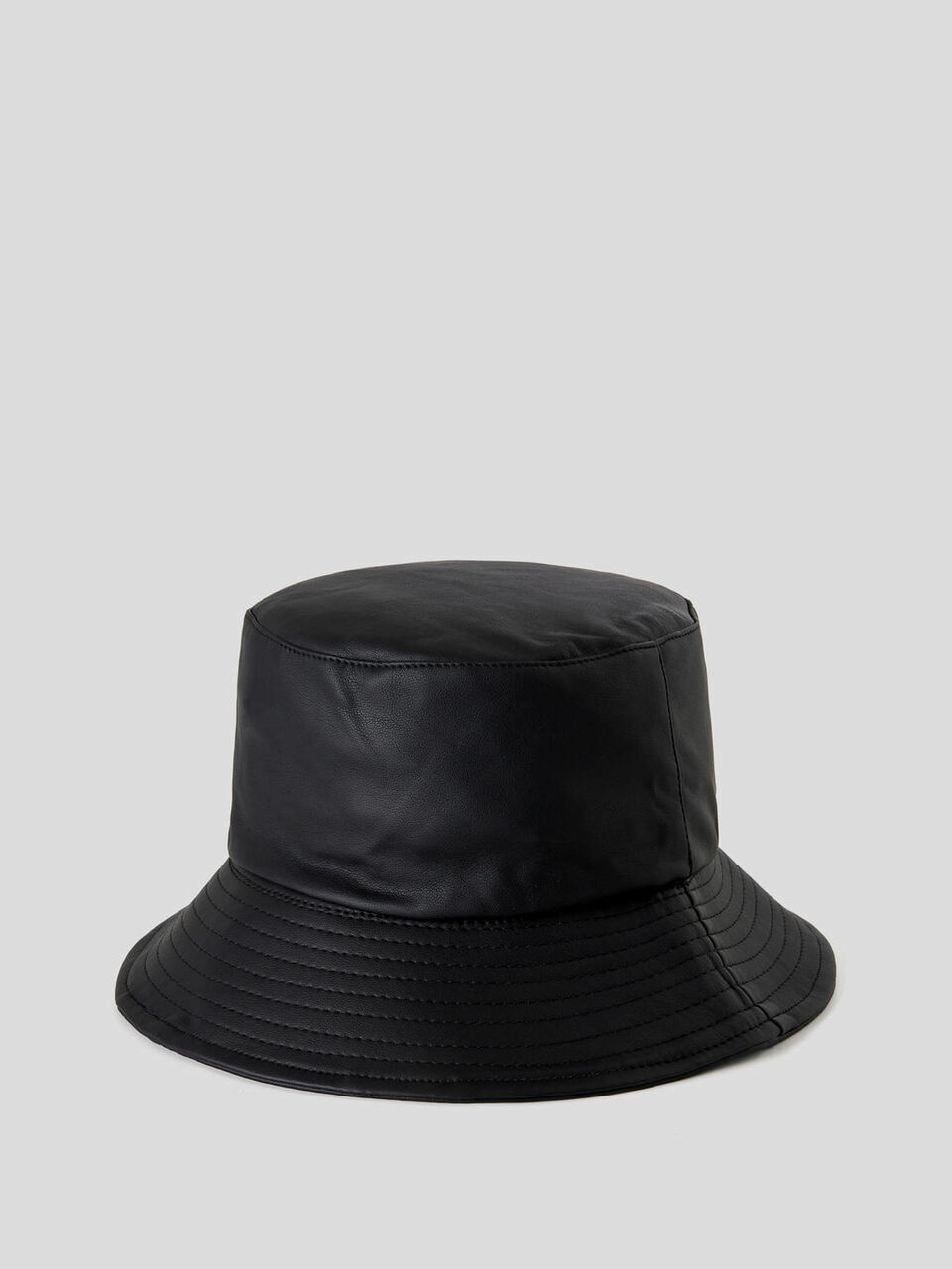 Fisherman's hat in imitation leather fabric image number 1