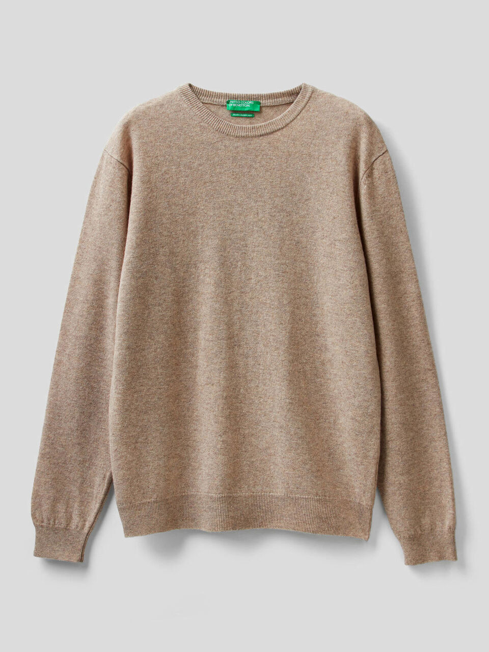 Crew neck sweater in pure virgin wool image number null