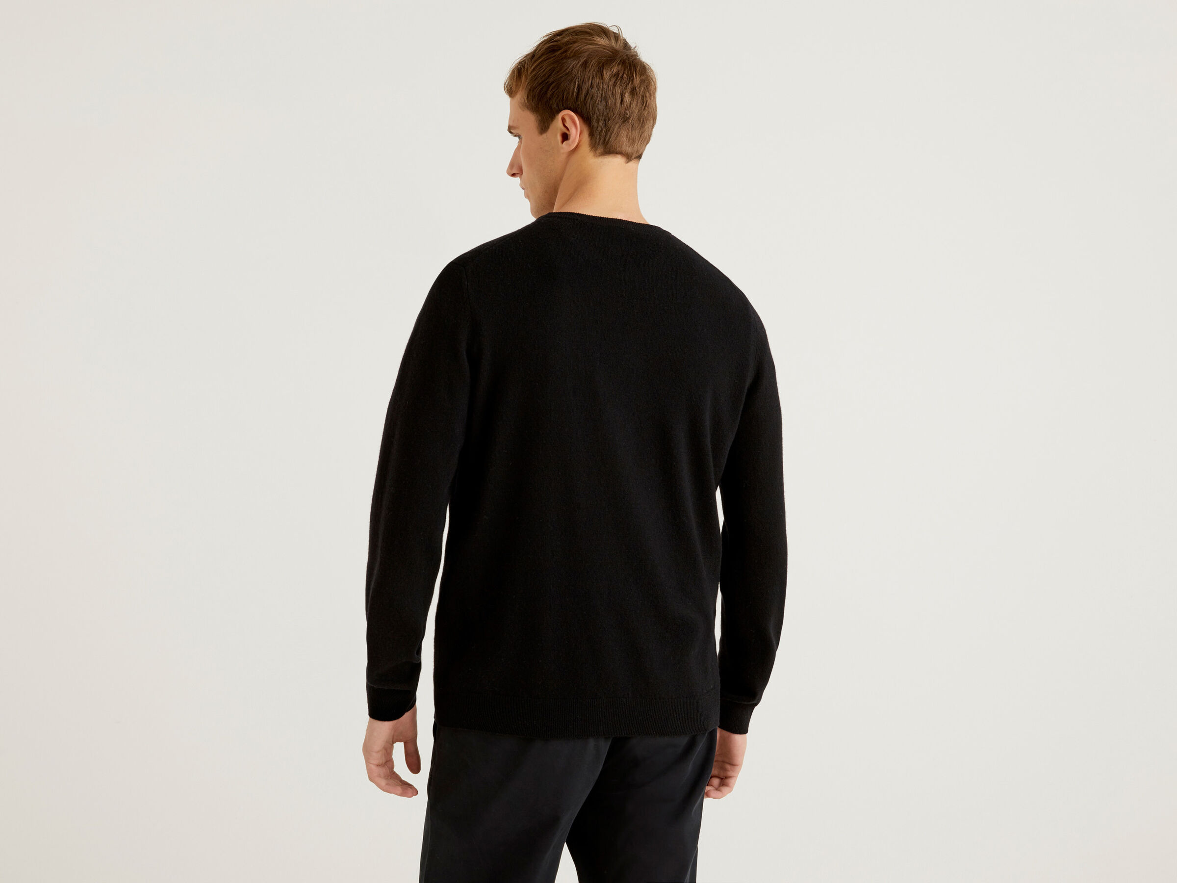 Crew neck sweater in pure virgin wool image number 2
