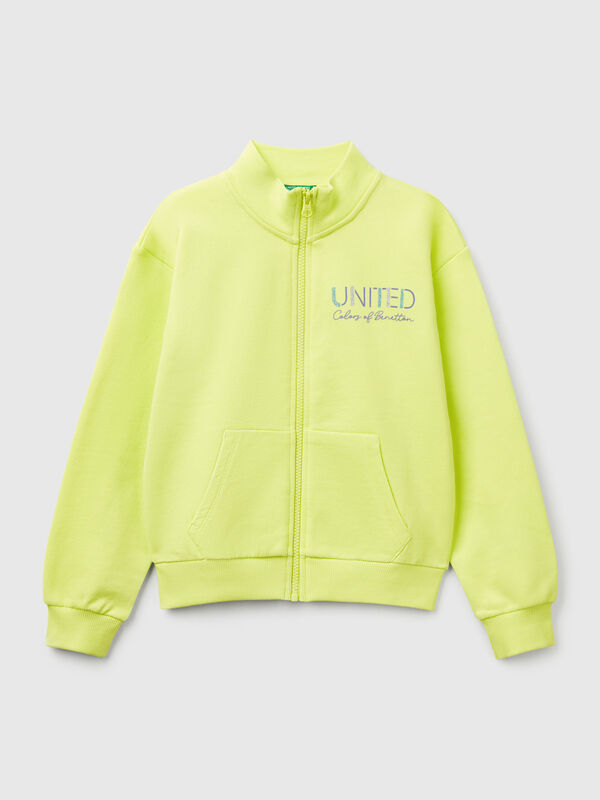High neck sweatshirt with zipper Junior Girl