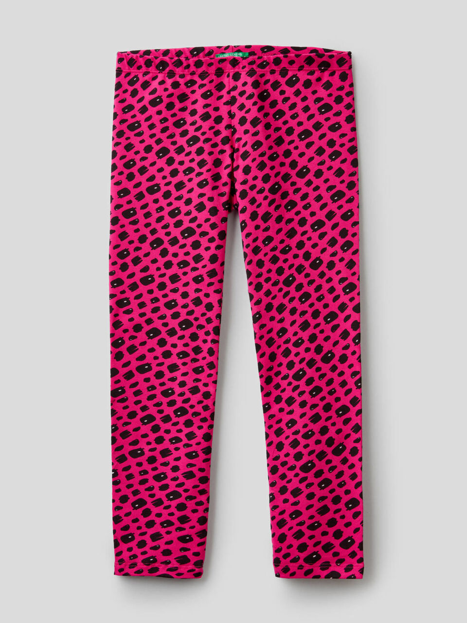 Printed leggings in stretch cotton image number 1