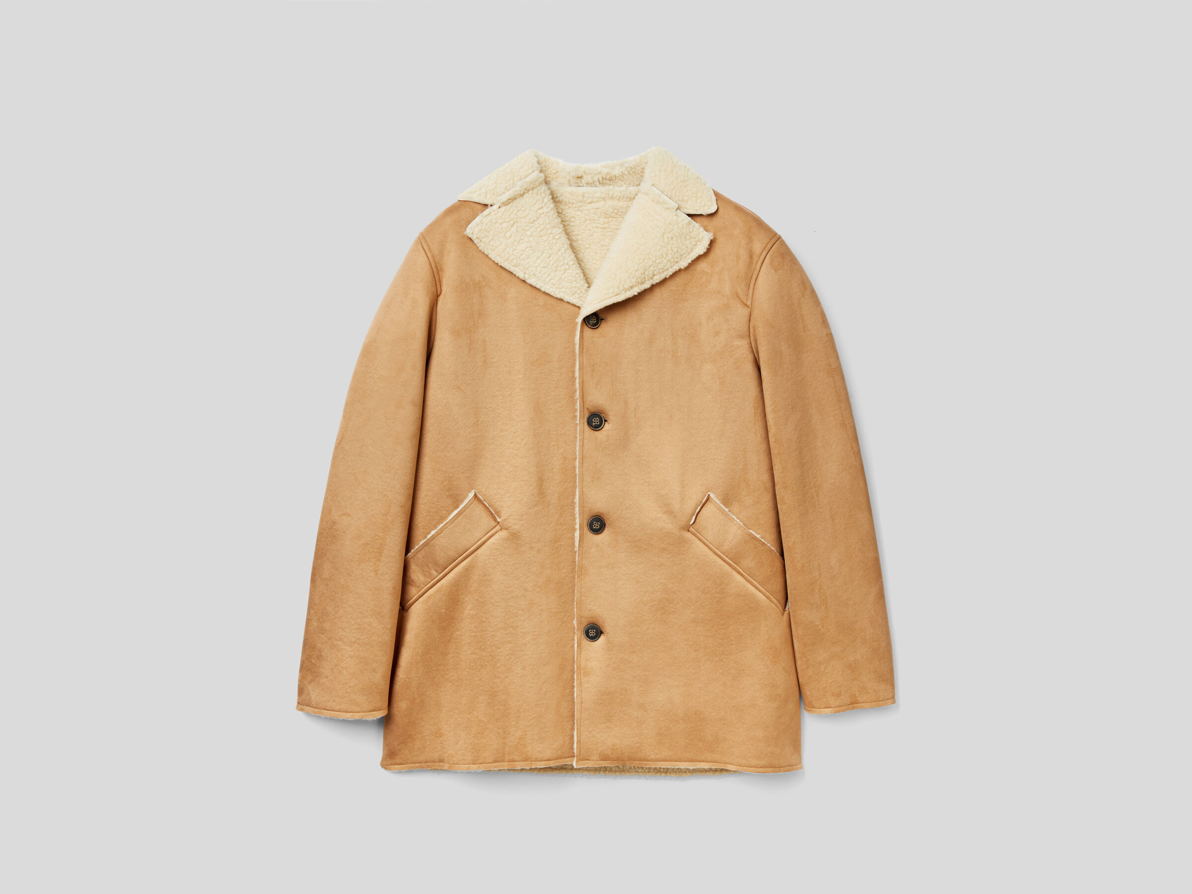 Sheepskin look jacket image number 4