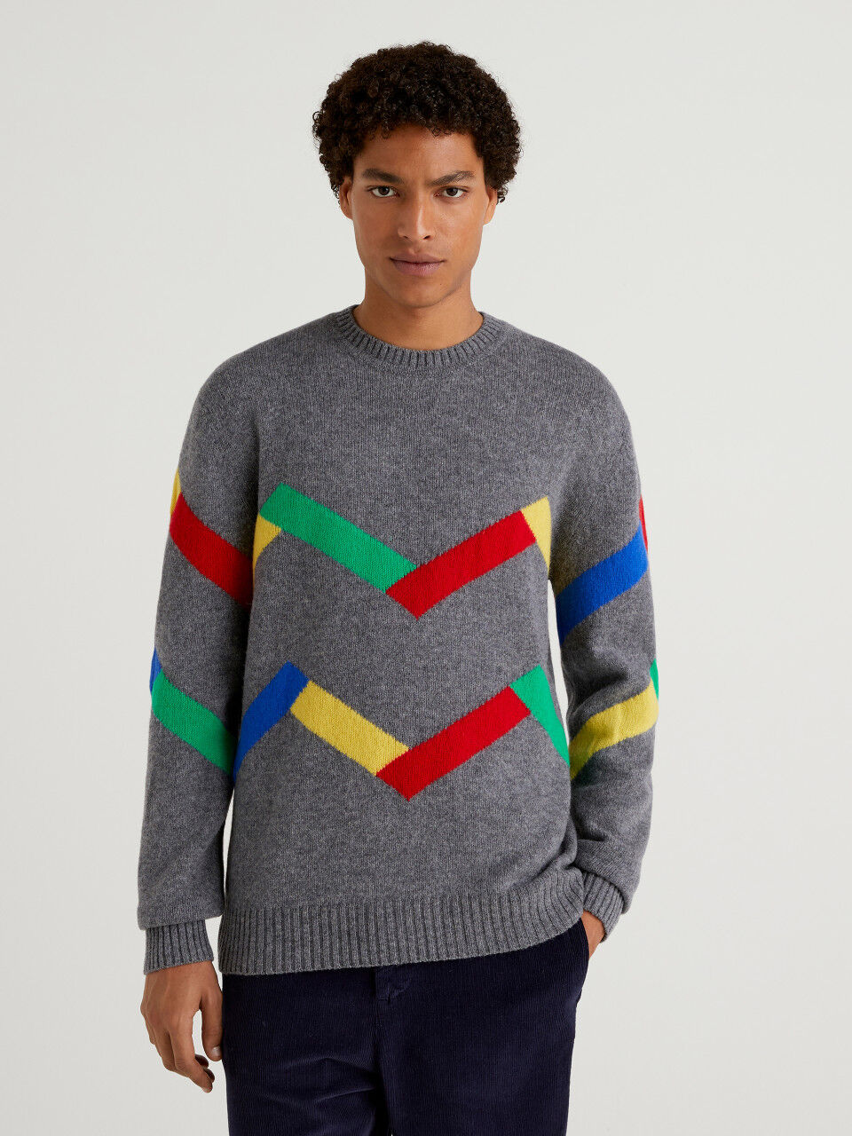 JCCxUCB sweater with inlay