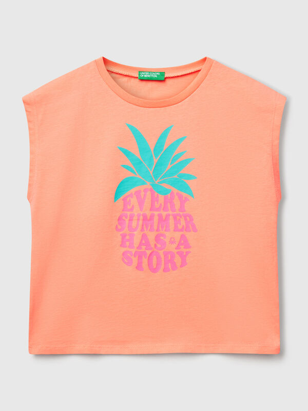 T-shirt with neon print Junior Girl