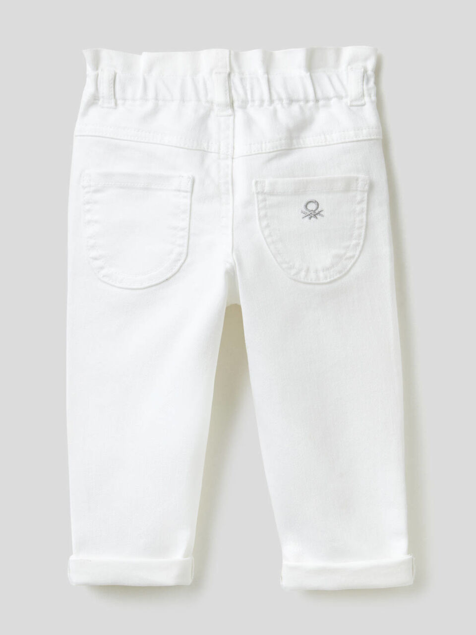 Paper bag trousers in stretch fabric image number 2