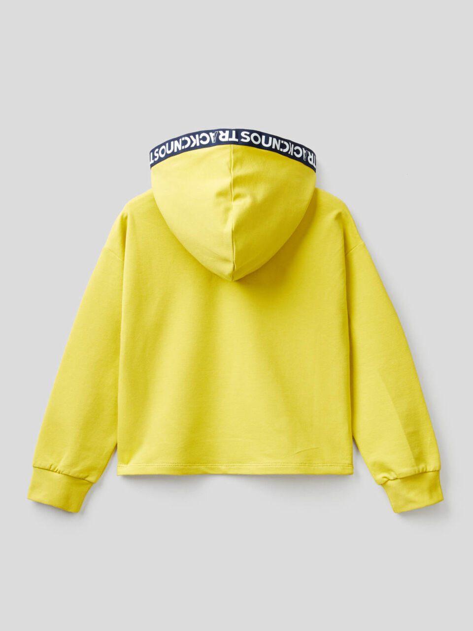 Cropped sweatshirt in stretch organic cotton image number 2