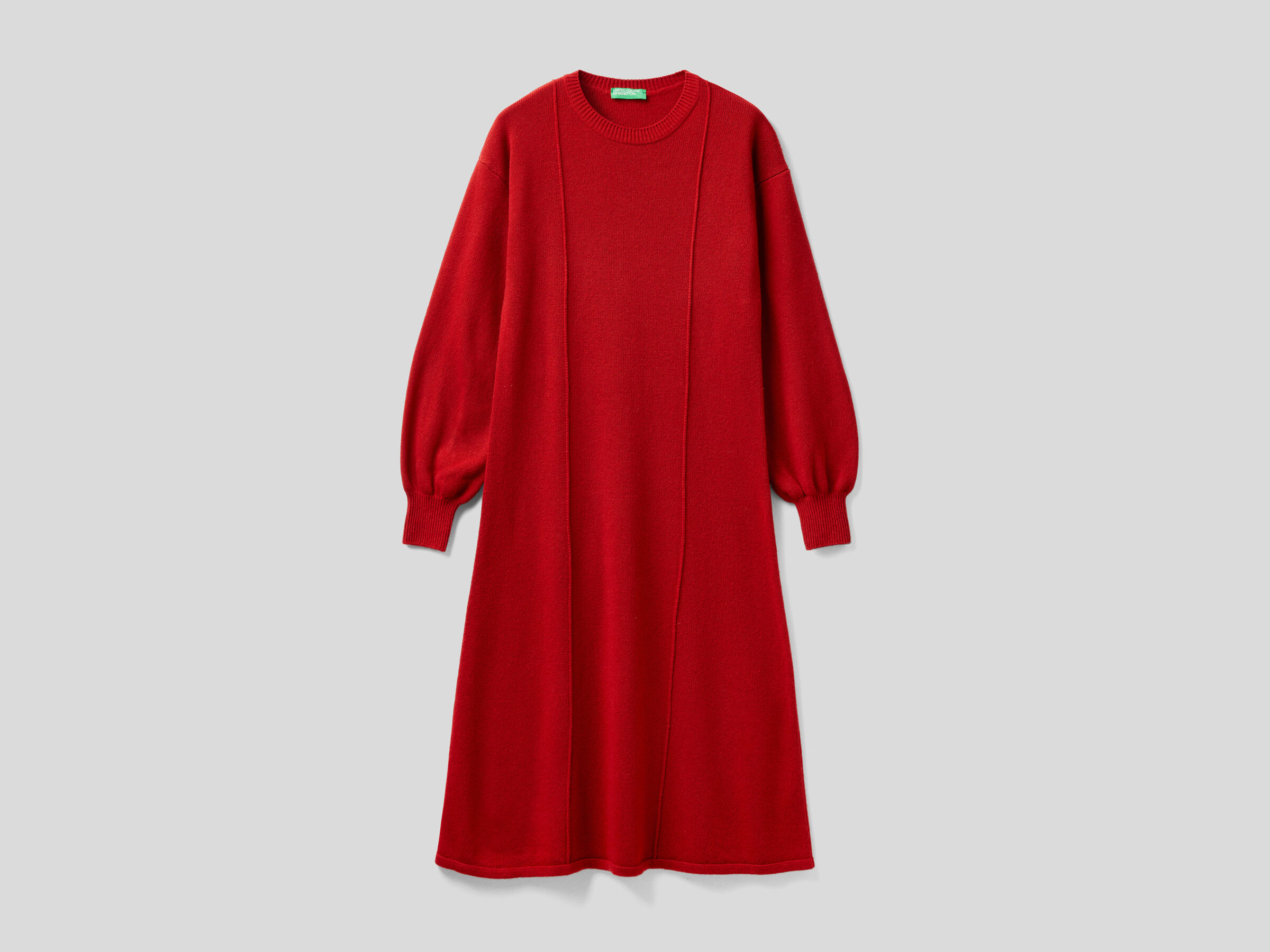 Midi knit dress in wool blend image number 4
