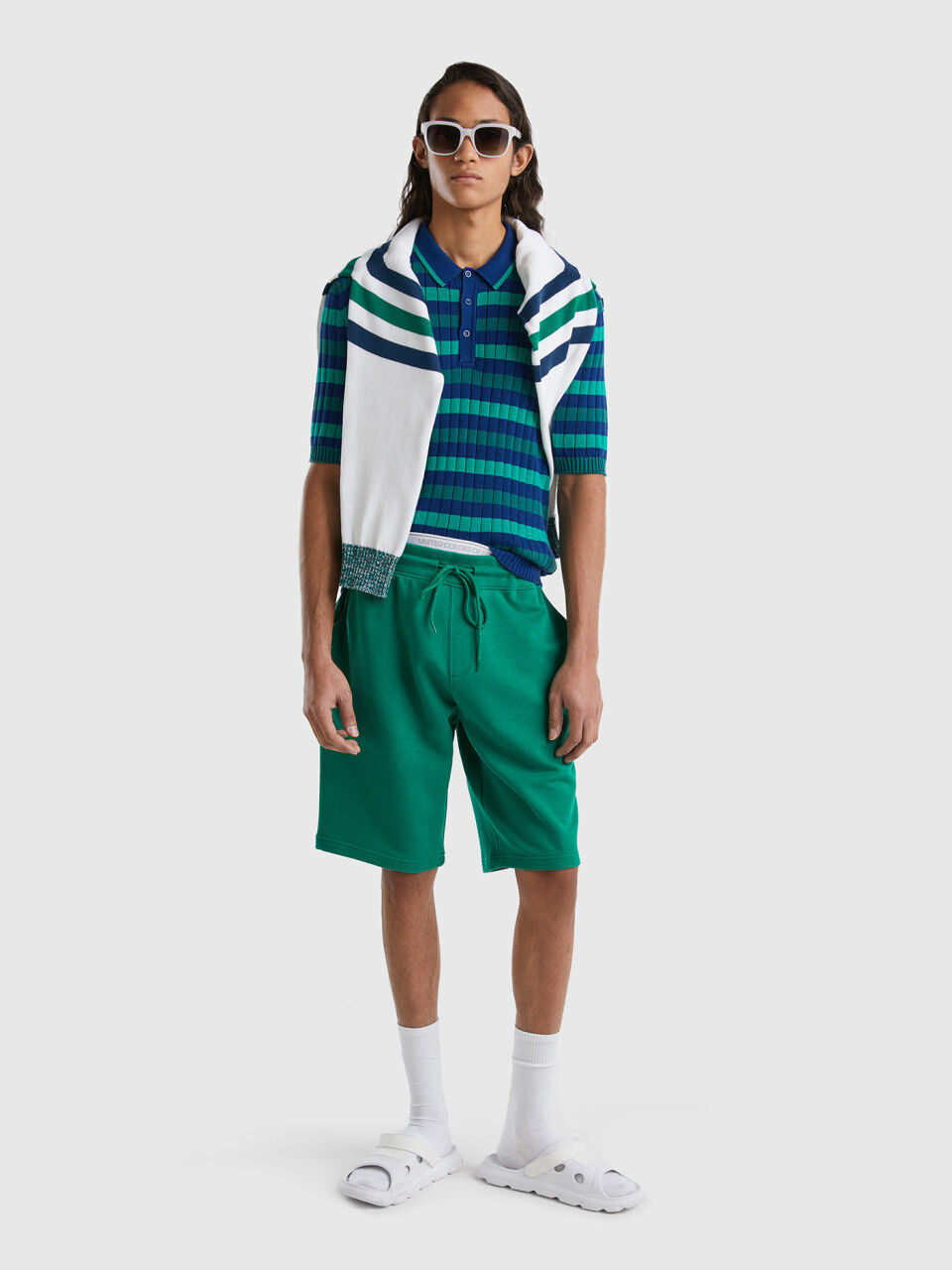 100% cotton sweat bermudas