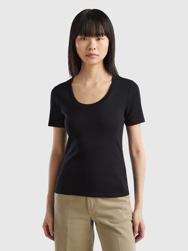 Short sleeve t-shirt in long fiber cotton Women