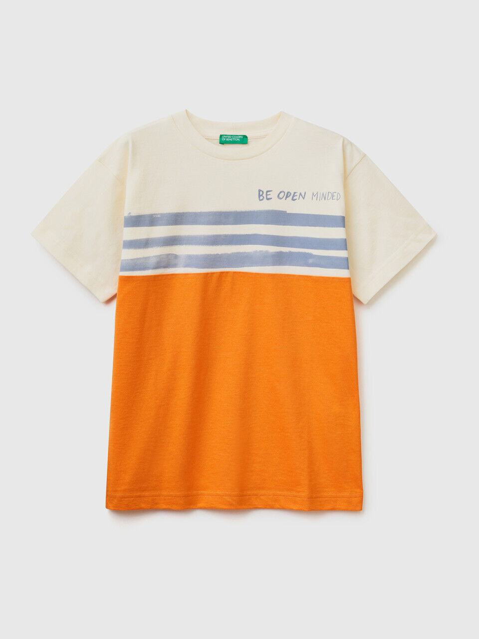 Color block t-shirt with print