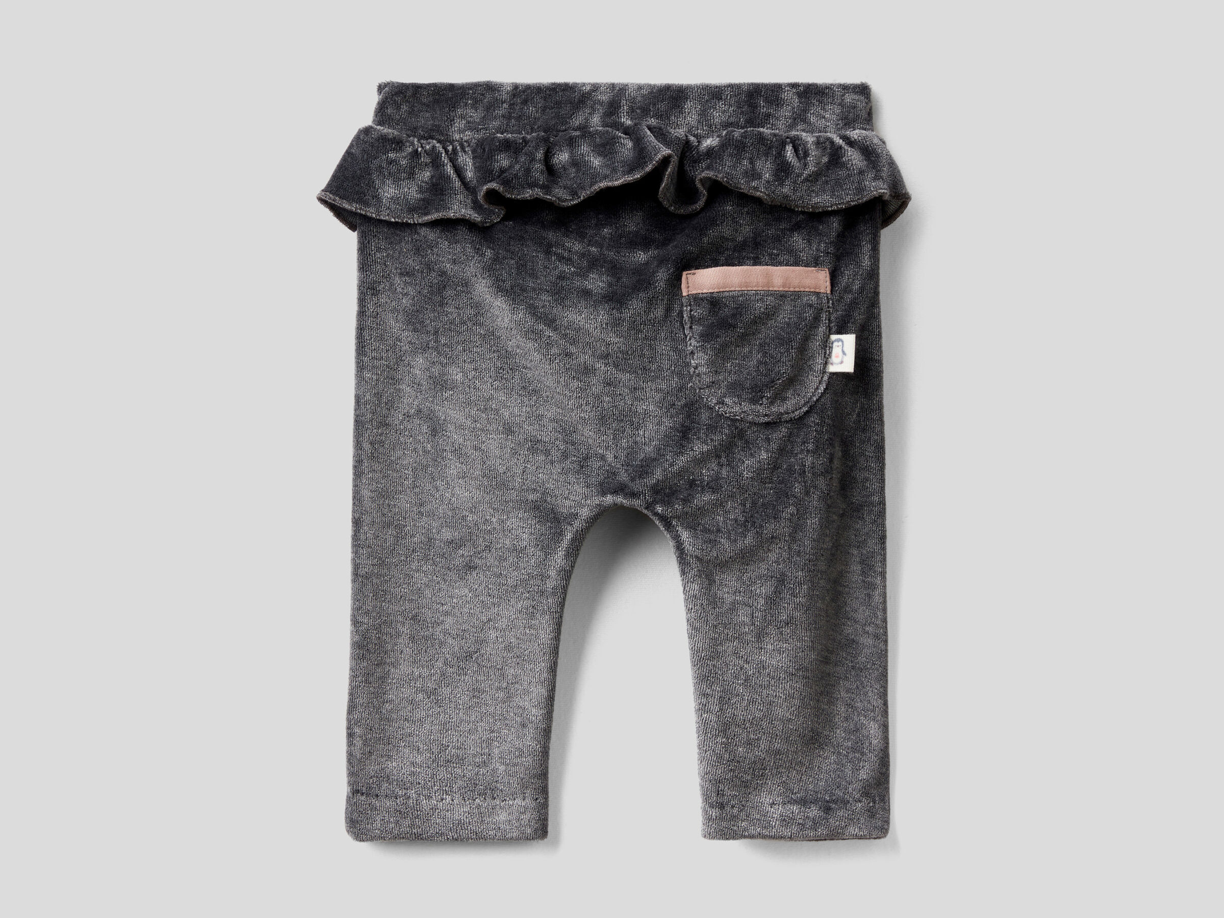 Chenille trousers with frill image number 2