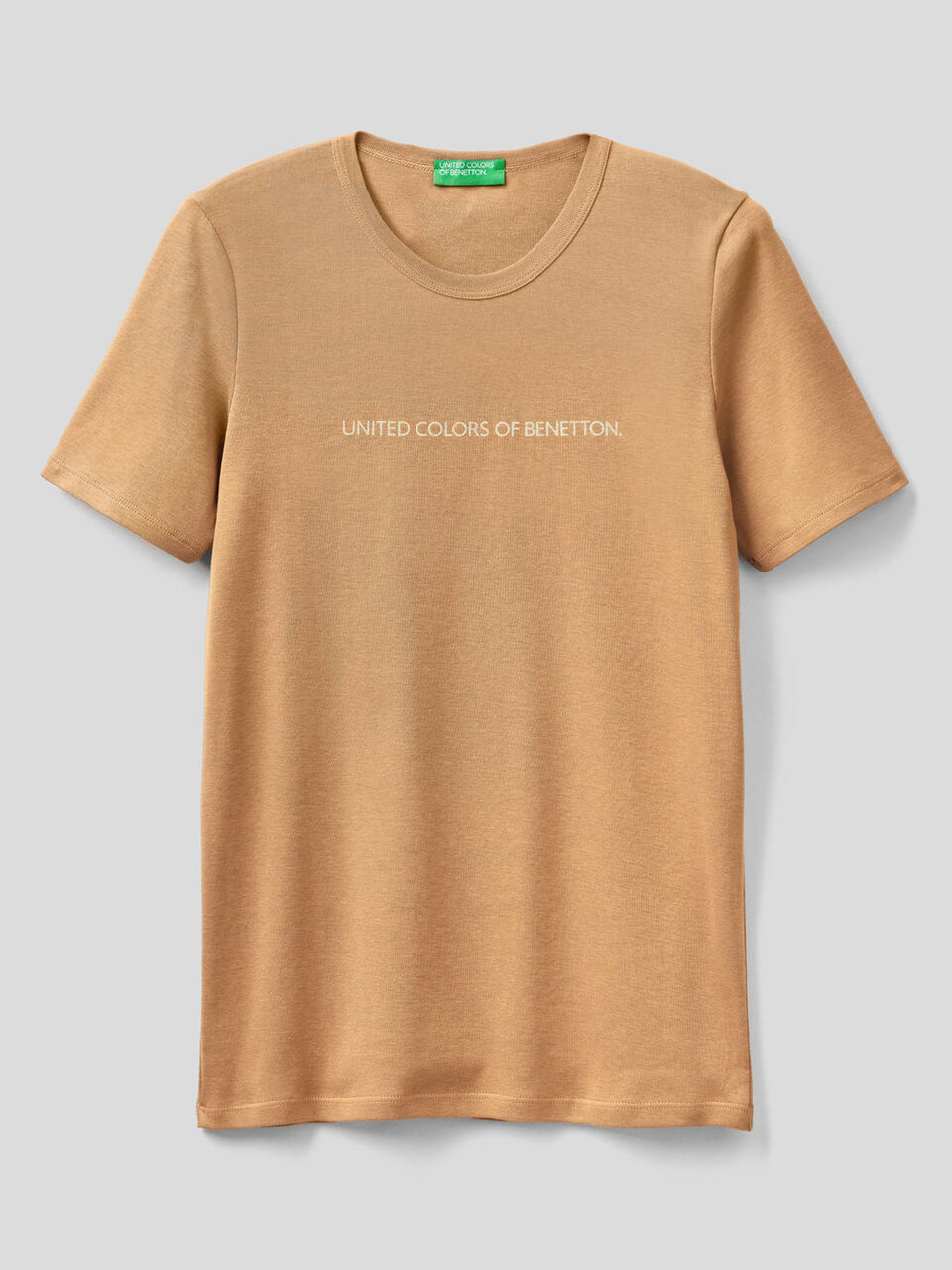 T-shirt in 100% cotton with glitter print logo image number 1