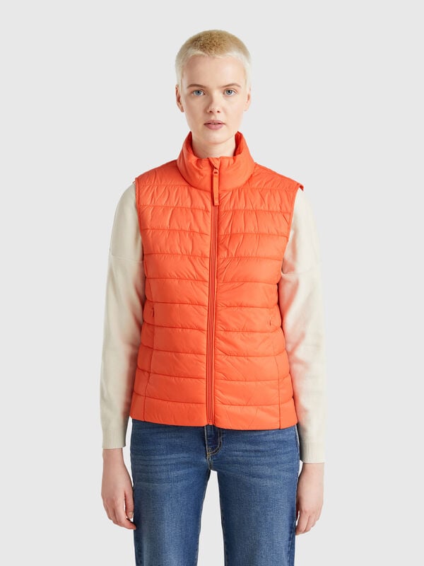 Sleeveless slim fit jacket with padding Women