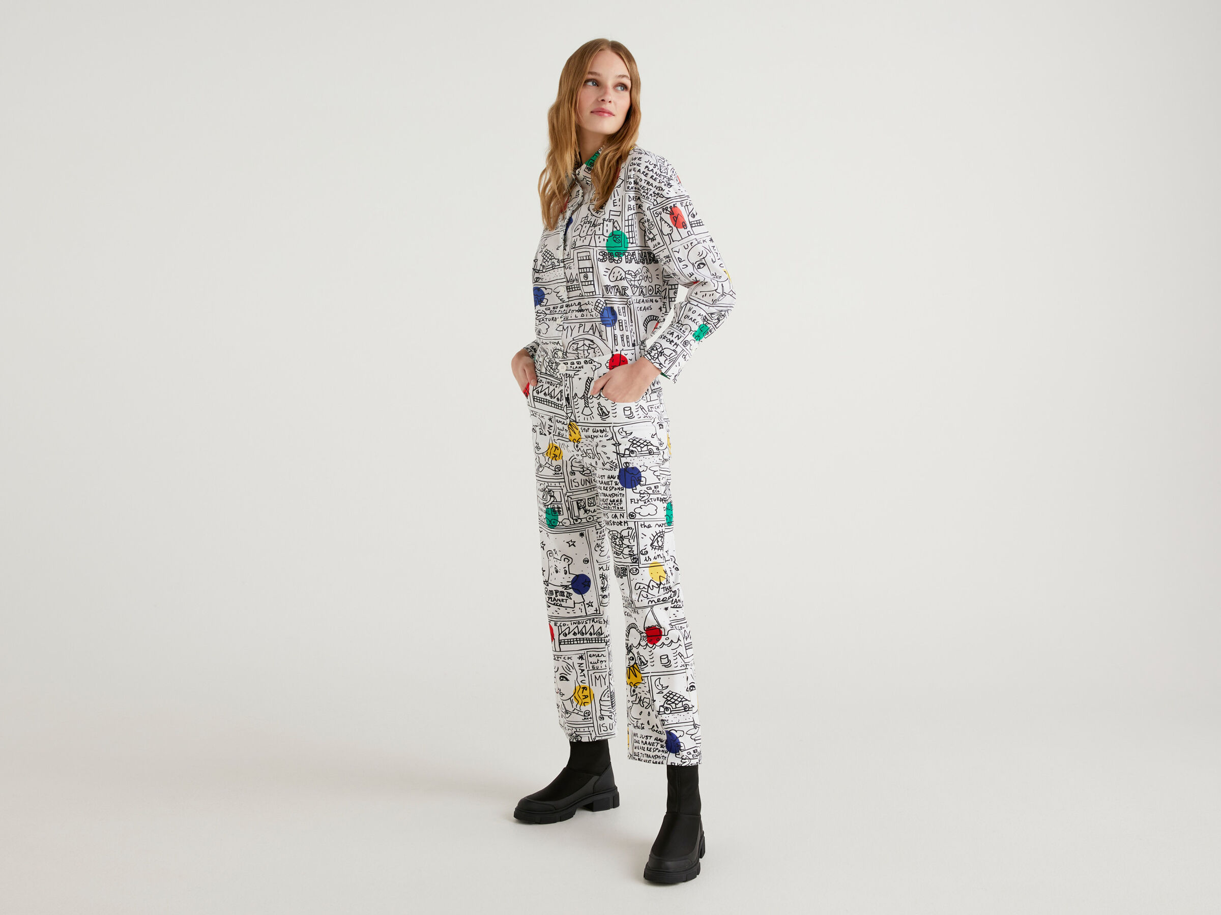 JCCxUCB patchwork trousers image number 3