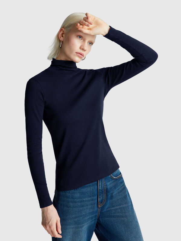 Long sleeve t-shirt with high neck Long sleeve t-shirt with high neck Women