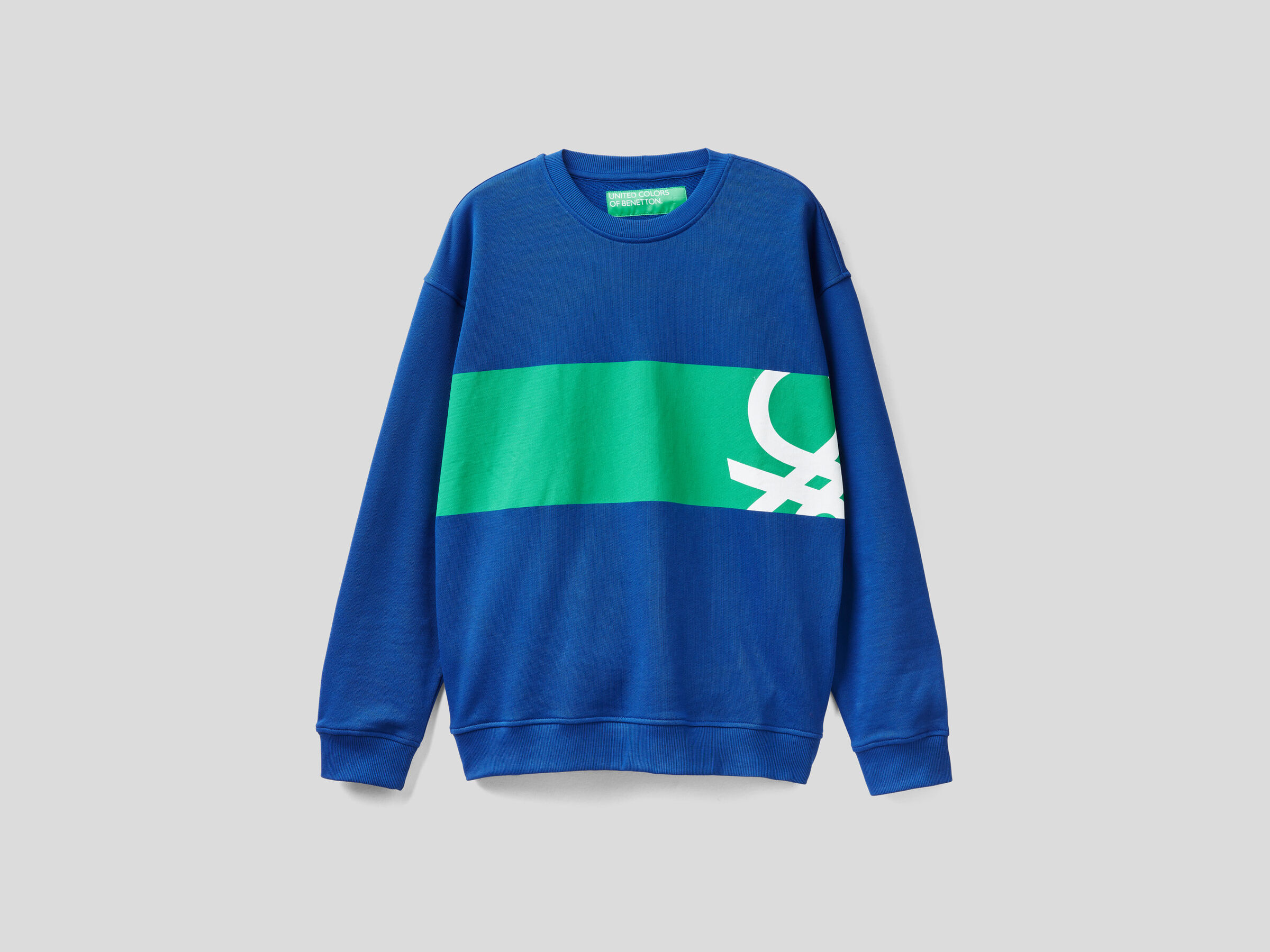 Crew neck sweatshirt with logo print image number 4