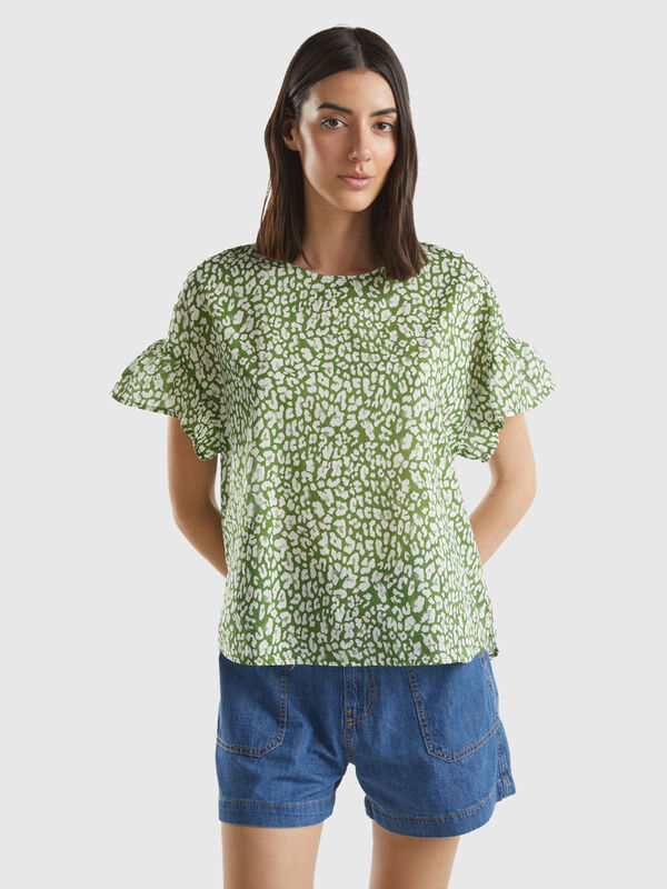 Patterned blouse in light cotton Women