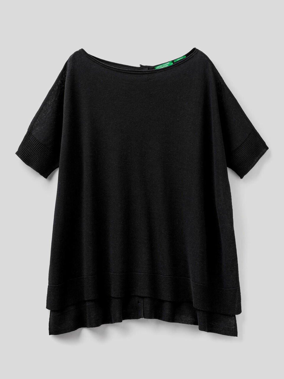 Oversized short sleeve sweater image number null