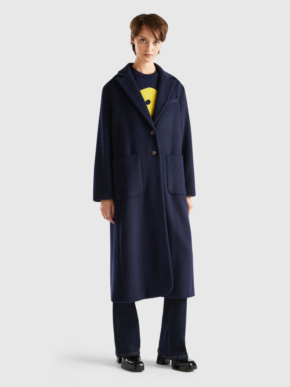 Benetton wool coat new arrivals