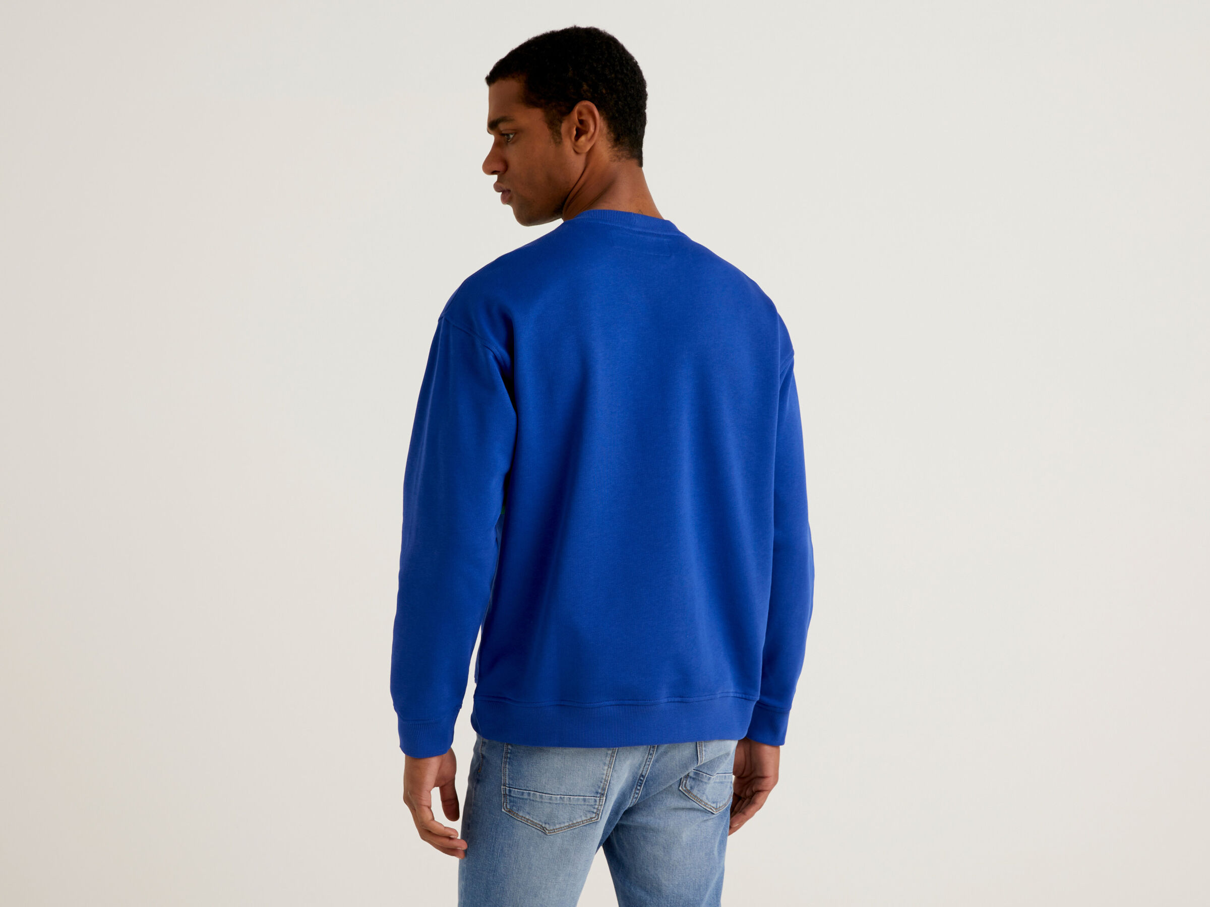Crew neck sweatshirt with logo print image number 2