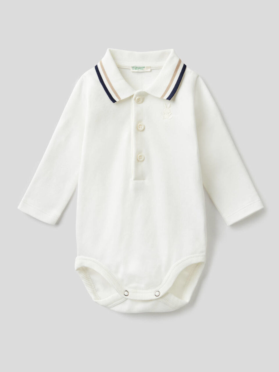 100% cotton polo bodysuit image number 1
