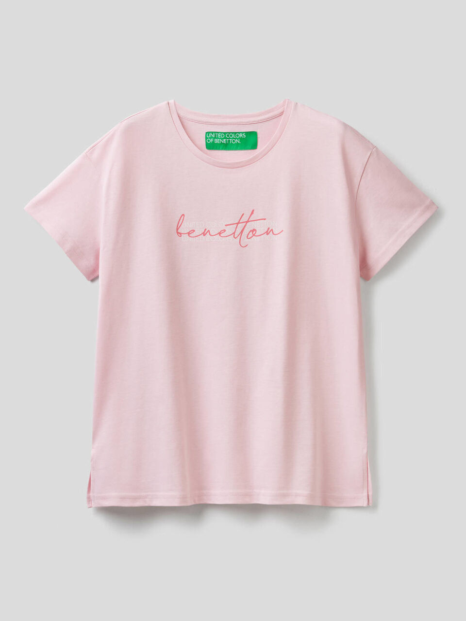 100% organic cotton t-shirt with logo print image number 1