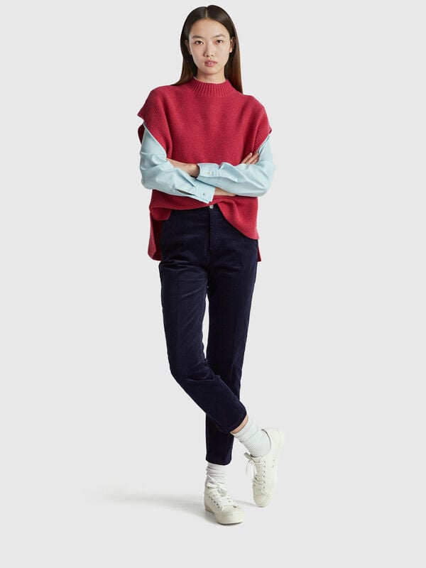 Stretch velvet chinos Women