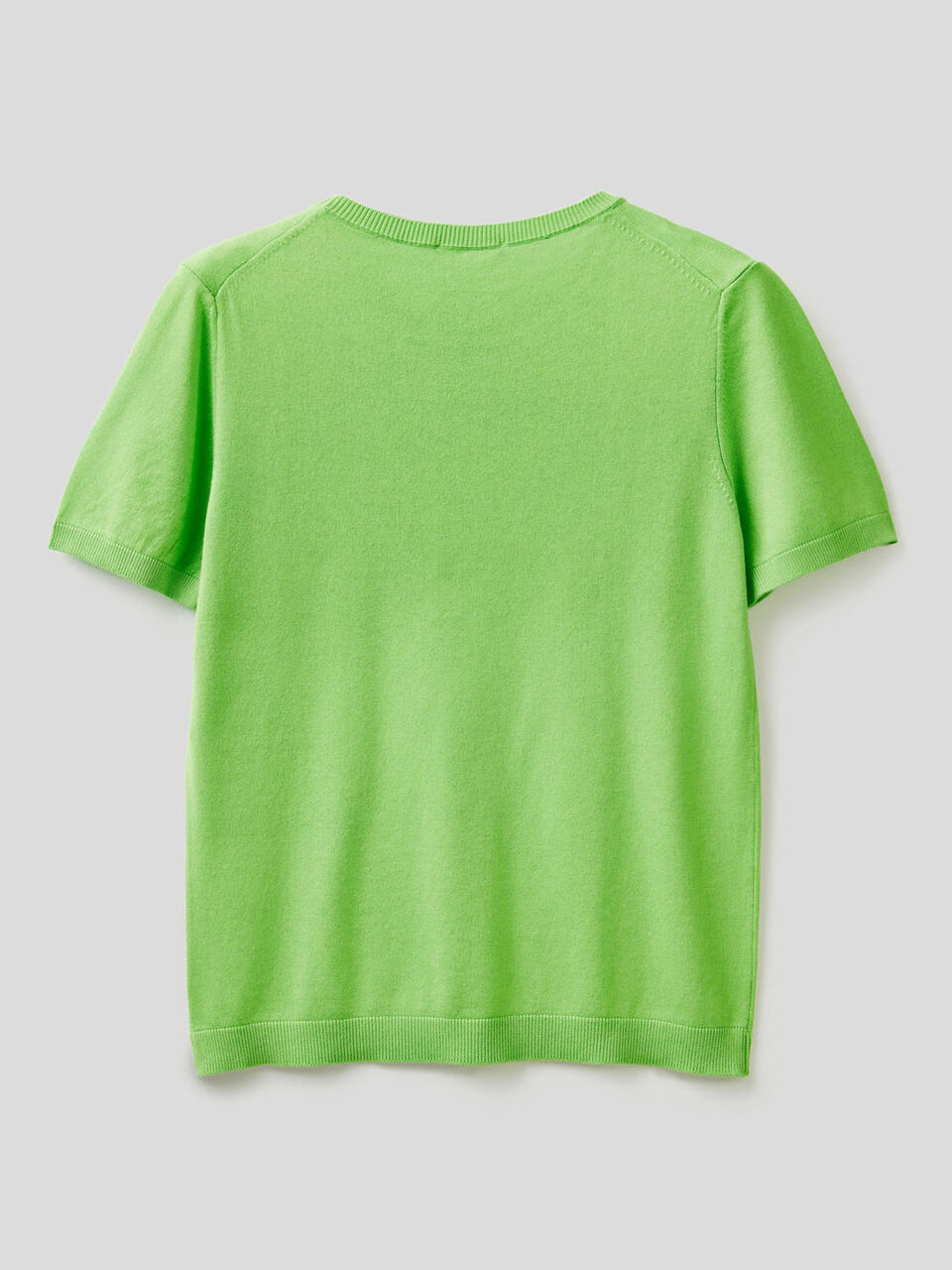 Short sleeve sweater in cotton blend image number null