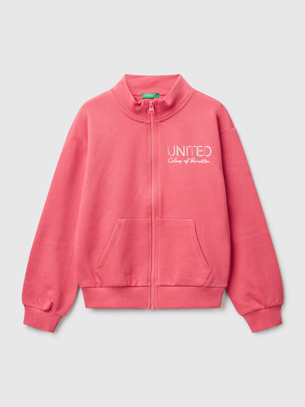 High neck sweatshirt with zipper Junior Girl