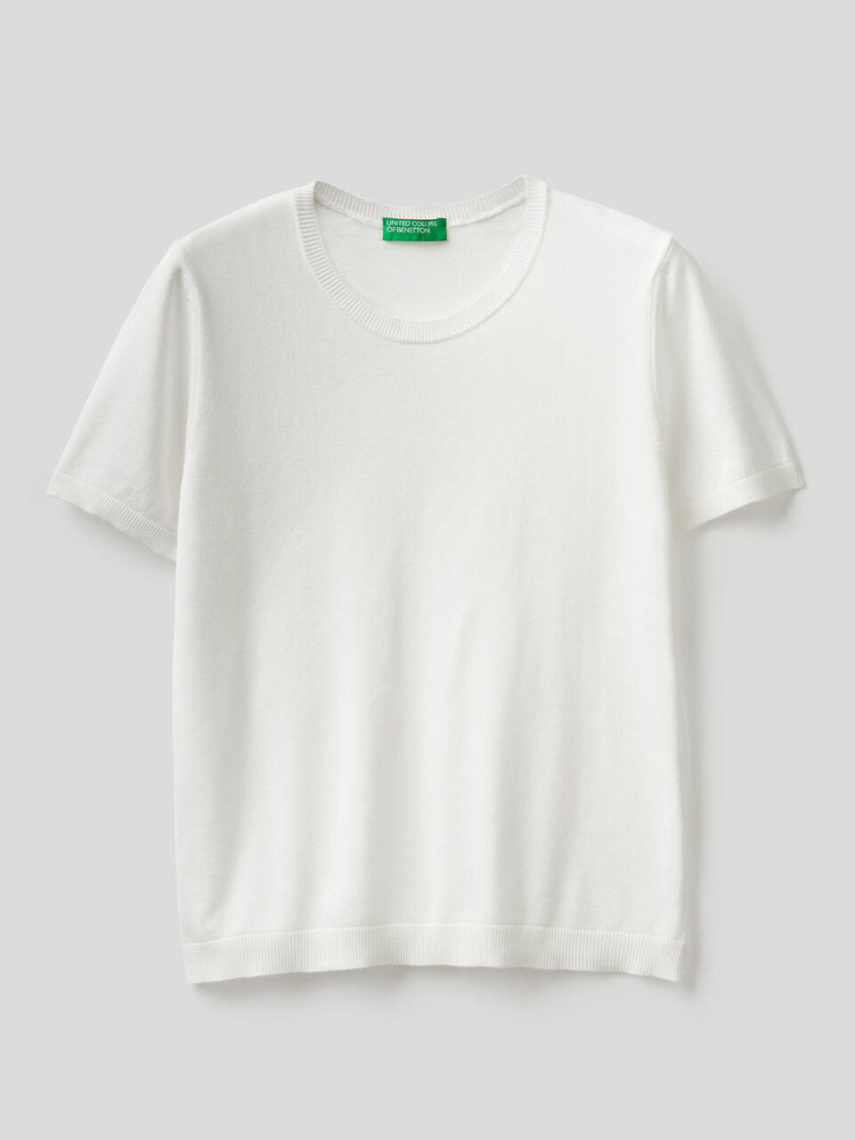 Short sleeve sweater in cotton blend image number null