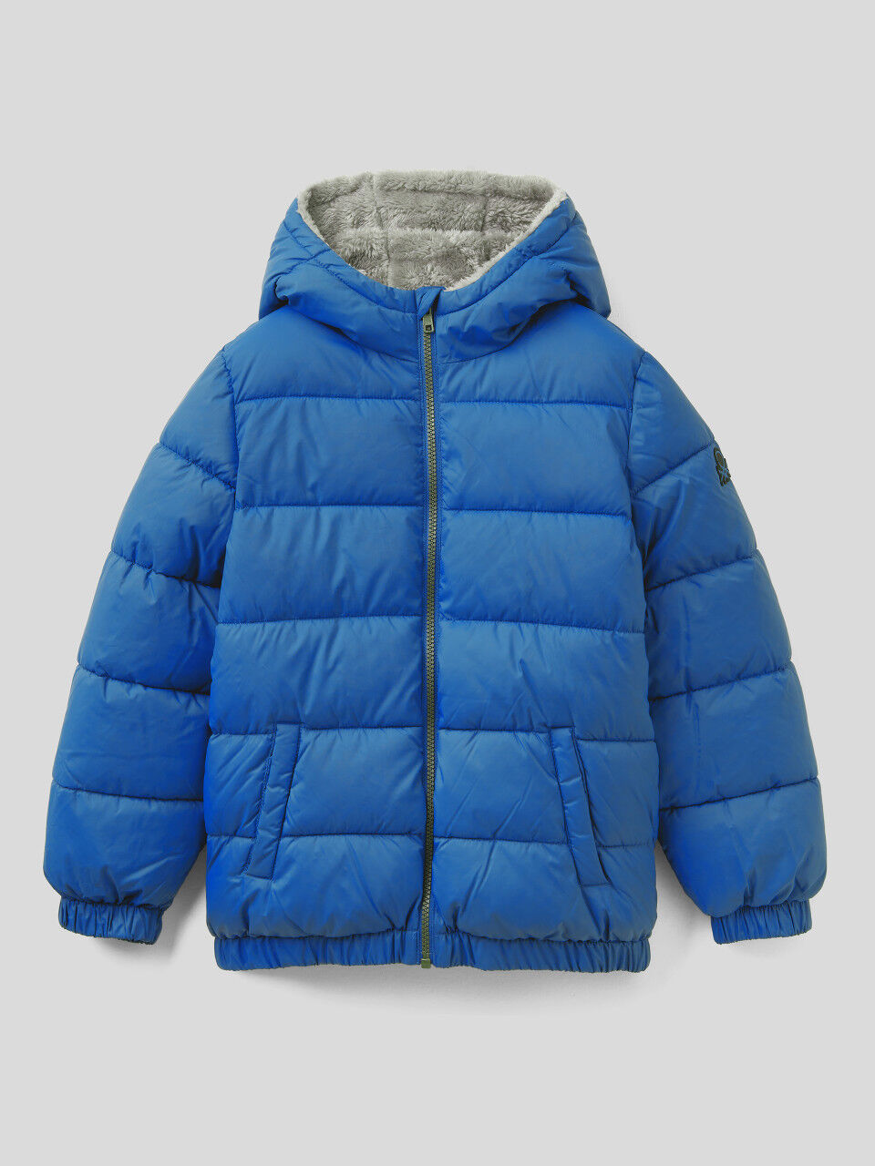 Padded jacket with teddy interior