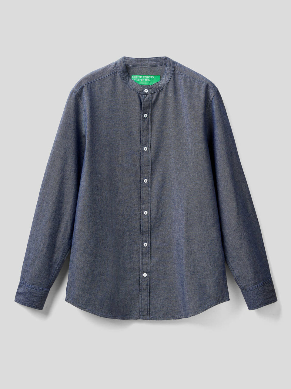 100% cotton Mandarin collar shirt image number null