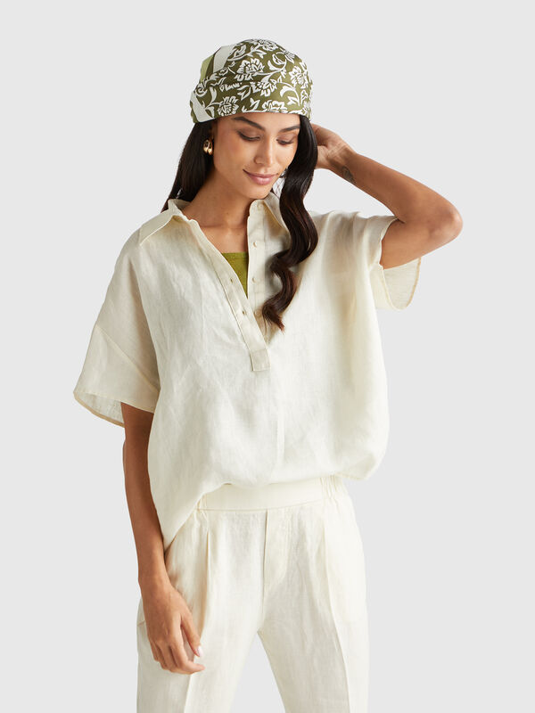 Blouse in pure linen Women