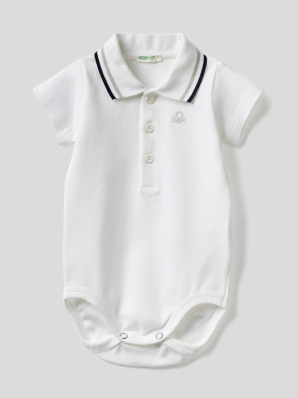 Bodysuit polo in organic cotton image number null