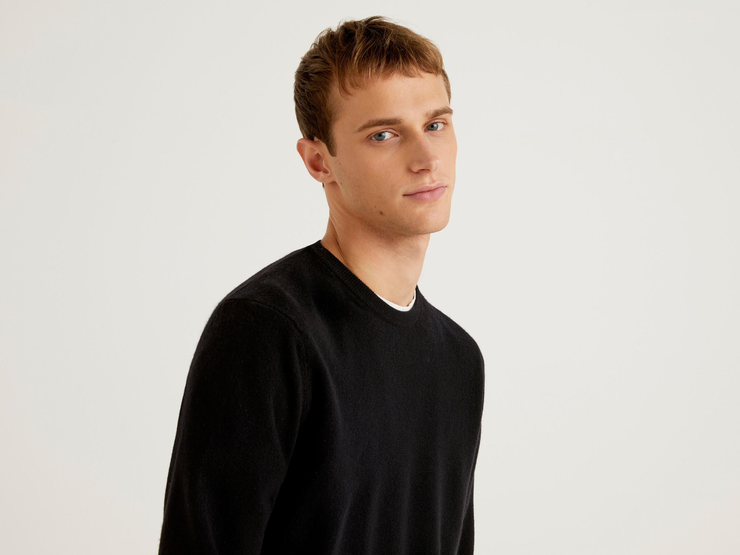 Crew neck sweater in pure virgin wool image number 4