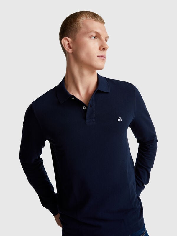 Long sleeve cotton polo  Men