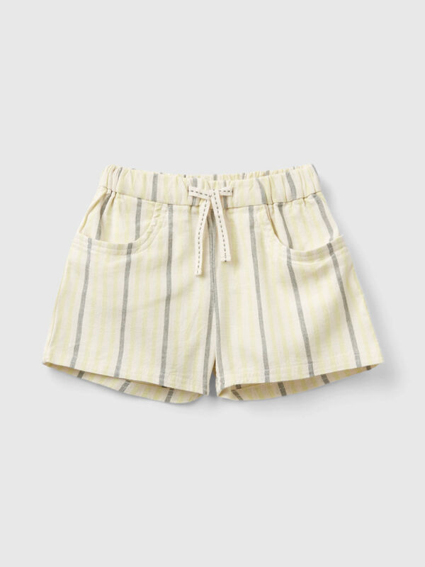 Striped shorts in cotton blend New Born (0-18 months)