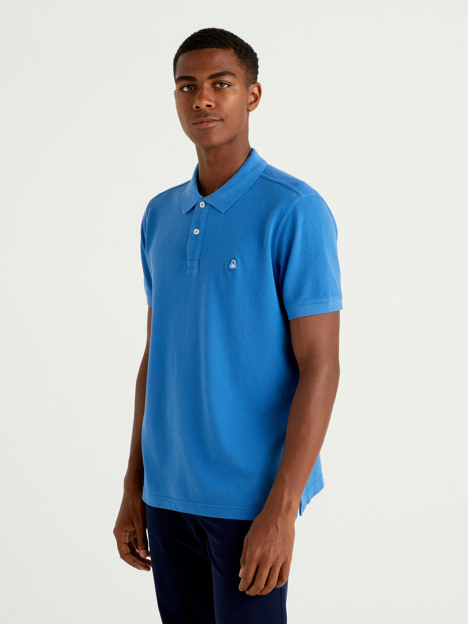 Blue regular fit polo