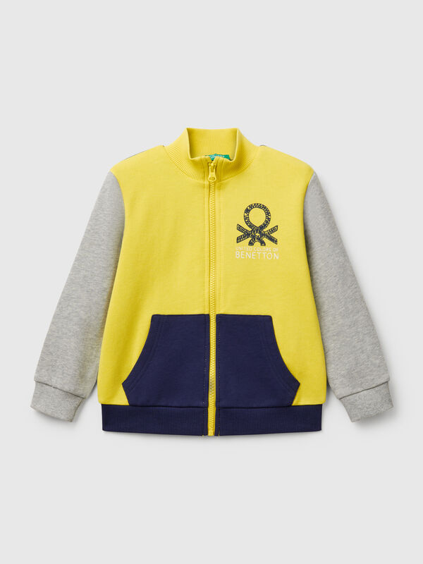 Sweatshirt in cotton with zip Junior Boy