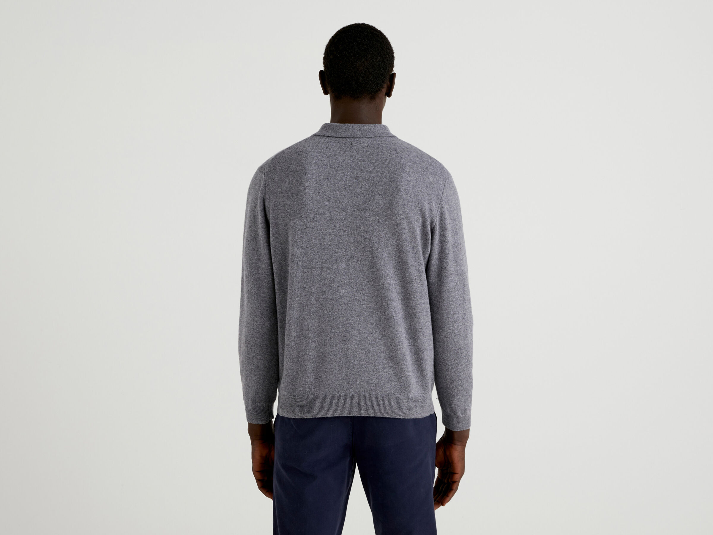 Polo in pure Merino wool image number 2
