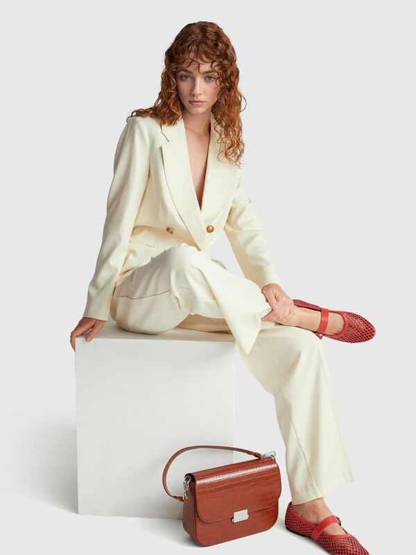 Double-breasted jacket in viscose blend Women