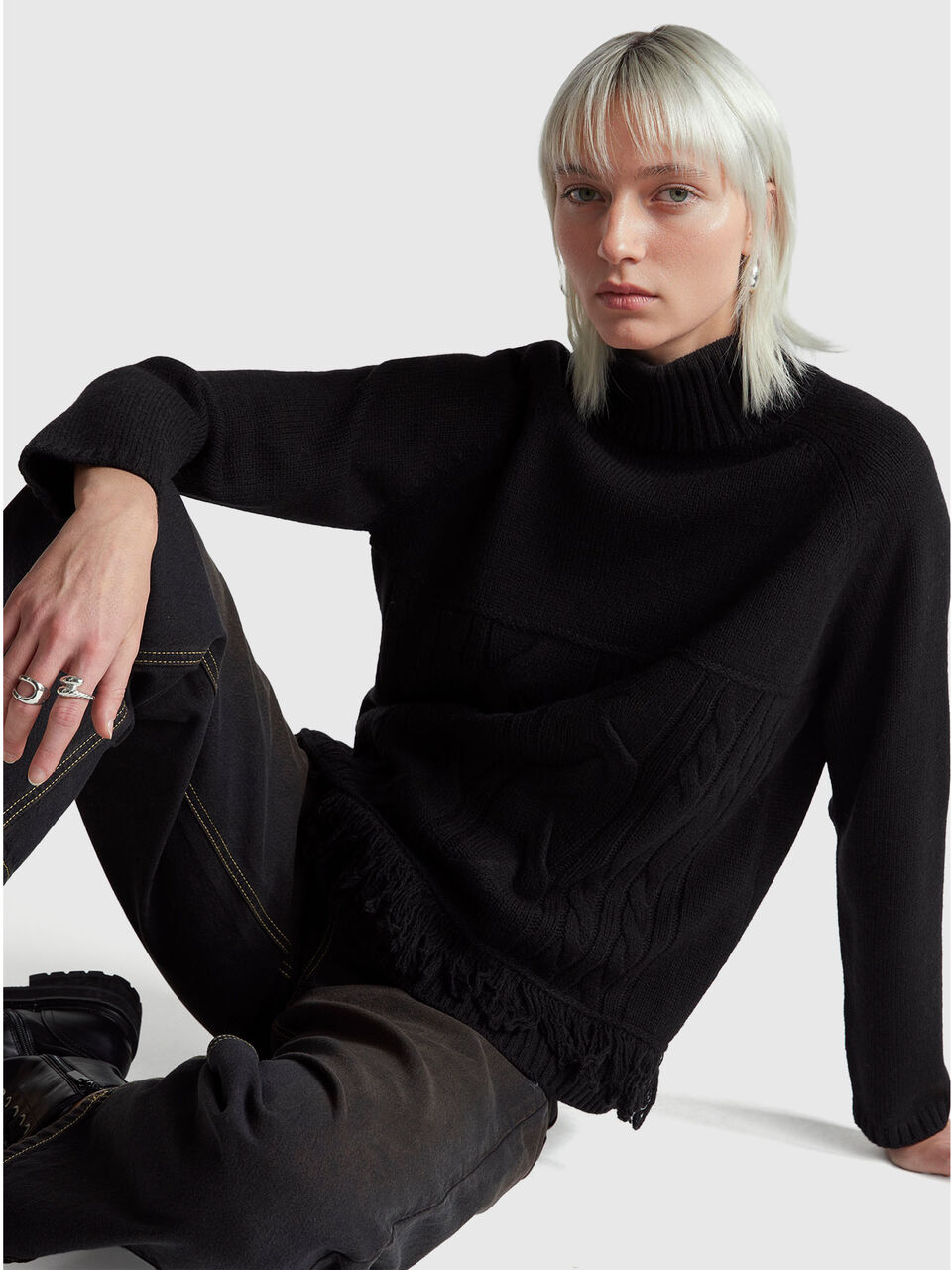 TURTLE NECK SWEATER Women image number null