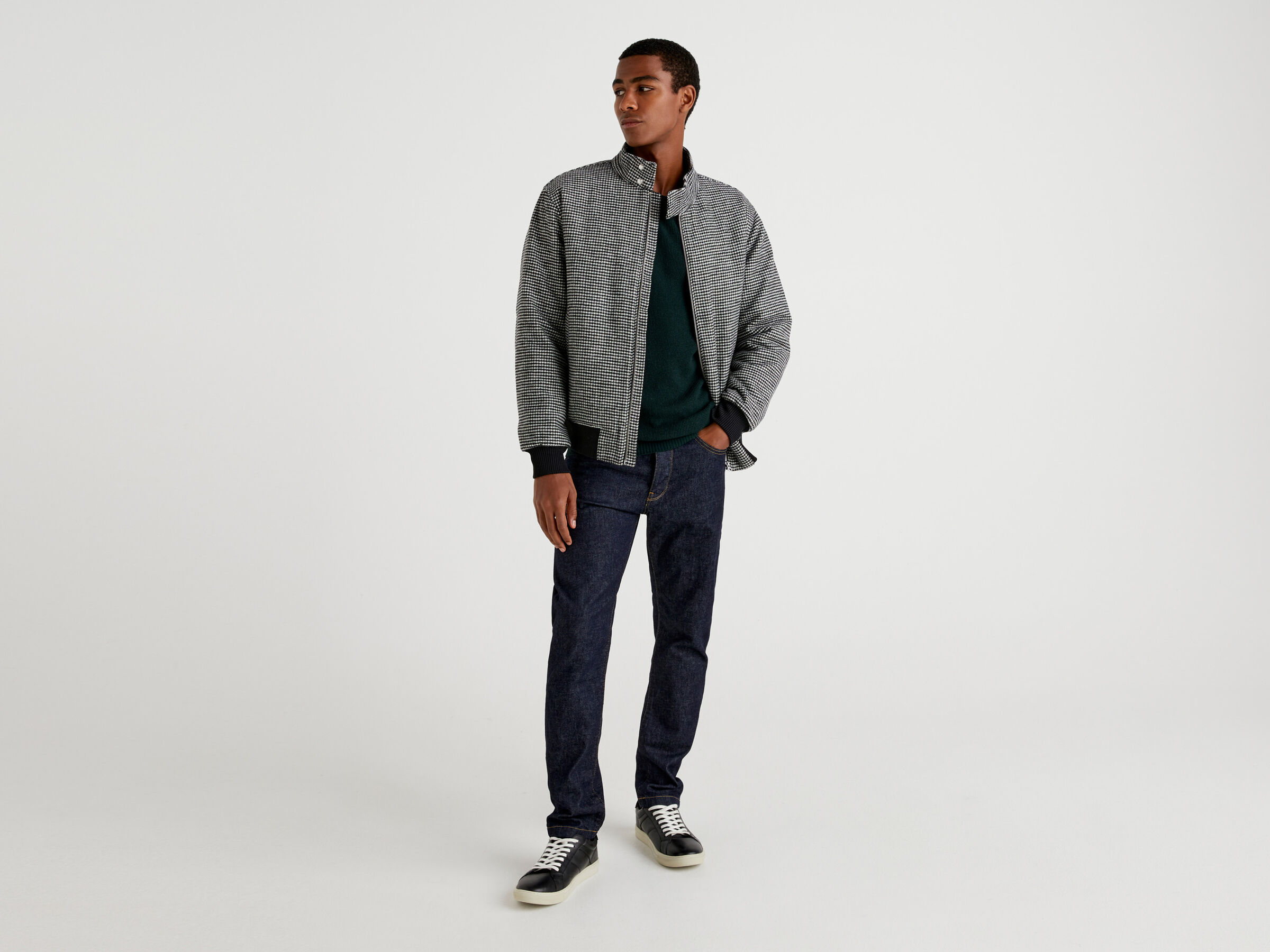 Padded houndstooth jacket image number 3