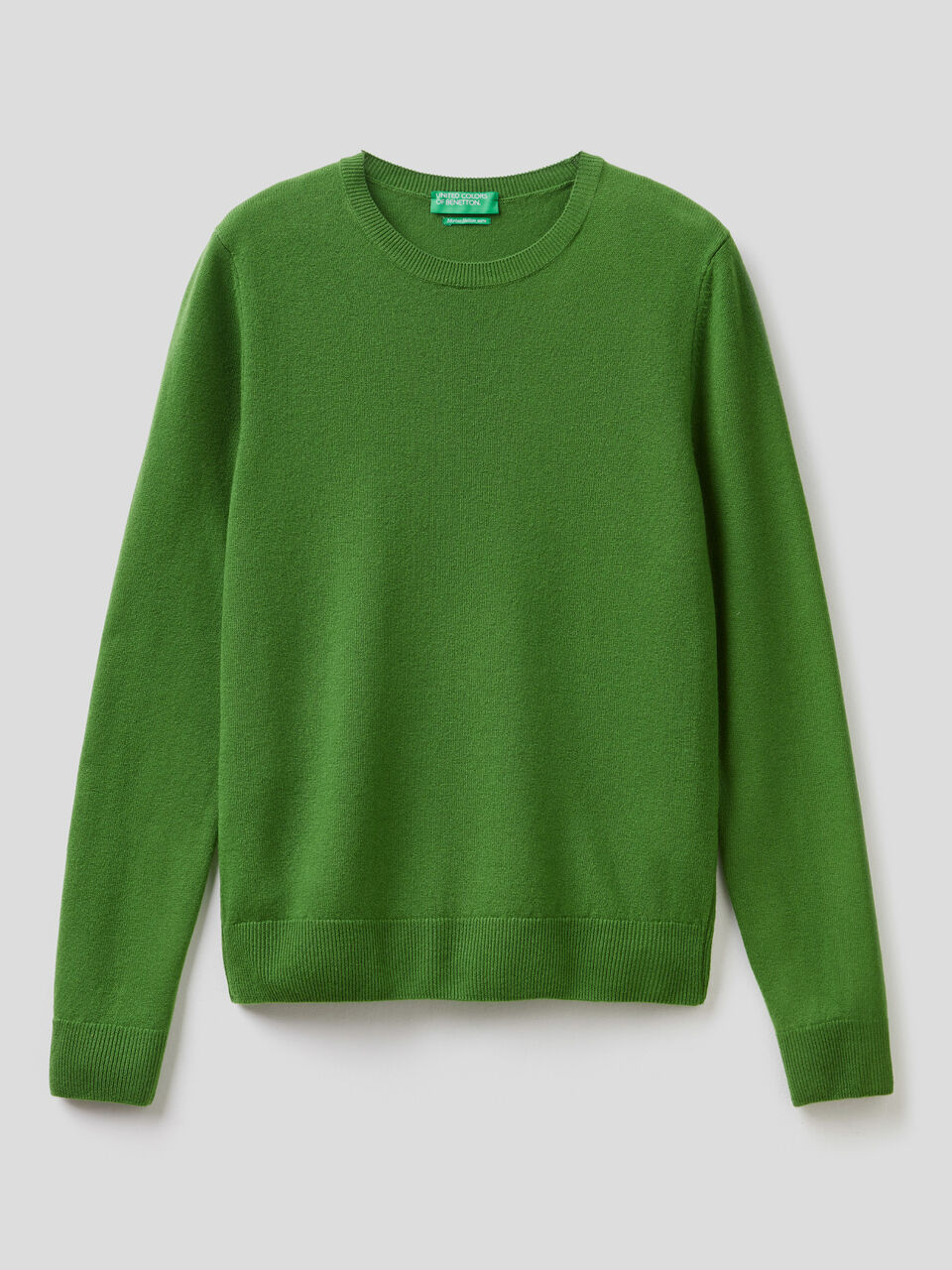 Crew neck sweater in Merino wool image number 1